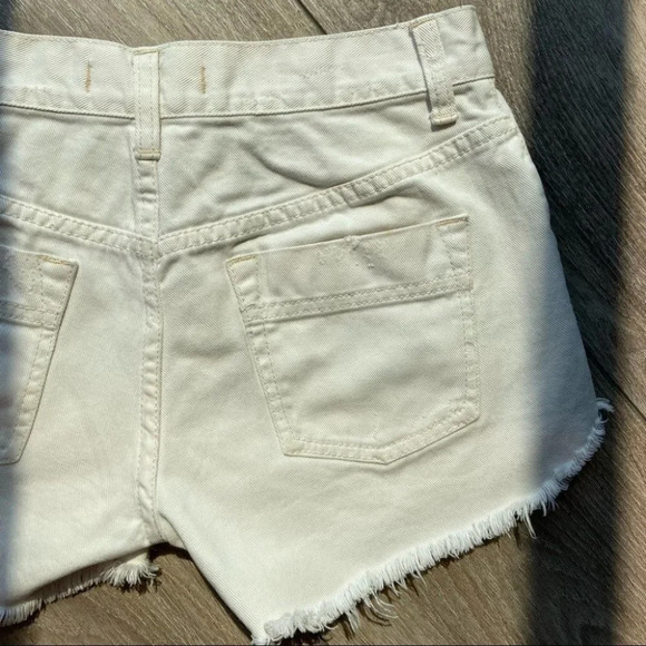 Free People Tulum Embroidered Ripped  Jean Shorts - Picture 8 of 13